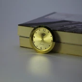 Mini Araba Saati - 45/40mm - Gümüş Kasa - Beyaz Zemin - Arap Rakamlı - 11