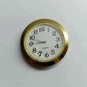 Mini Araba Saati - 45/40mm - Altın Kasa - Beyaz Zemin - Arap Rakamlı - 1