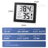 Dijital Higrometre Termometre KD-51 - Siyah, Anahtar Düğmeli thumbnail 1