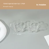 DIY Aromaterapi Mum Yapım Seti - Çiçek Şekilli Çay Mumu Kabı 2'li Paket thumbnail 1