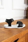 Albishoes Kız Çocuk Cırtlı Yazlık Hafif Rahat Taban Çocuk Sandalet Örgülü Yumuşak Sandalet (25-35) - 3