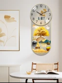 Oturma Odası Modern Takvimli Duvar Saati - 12 inç İleri Desenli - 6