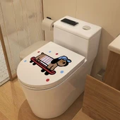 Çizgi Film Desenli Elektrostatik Cam Kapı Sticker - PF37A - Şeffaf Baskı - Büyük Boy - 3