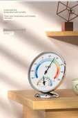 Mini Fildişi Beyazı Termometre Higrometre - Askılıklı - 10