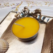El Yapımı Doğal Yuvarlak Mum - Beyaz 2 Saat - 4
