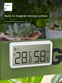 Manyetik Buzdolabı Termometre Higrometresi - Direkt Takılan Termometre + Arka Işıklı Elektronik Higrometre - 5