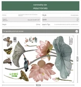 3D Lotus Çiçeği Duvar Stickerı - Lotus 2 - 7
