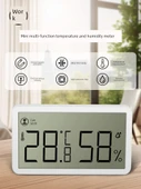 Manyetik Buzdolabı Termometre Higrometresi - Direkt Takılan Termometre + Arka Işıklı Elektronik Higrometre - 2