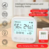 İç Ortam Termometre Higrometre - Timer ve Arka Işık thumbnail 1