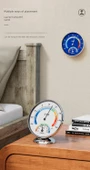 Mini Fildişi Beyazı Termometre Higrometre - Askılıklı - 12
