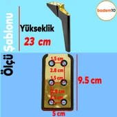 Logan 4 Adet 23 Cm Siyah Gold Lüks Mobilya Kanepe Tv Ünitesi Berjer Koltuk Ayağı Konsol Ayakları thumbnail 4