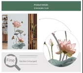 3D Lotus Çiçeği Duvar Stickerı - Lotus 2 - 8