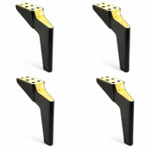 Logan 4 Adet 23 Cm Siyah Gold Lüks Mobilya Kanepe Tv Ünitesi Berjer Koltuk Ayağı Konsol Ayakları thumbnail 7