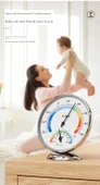 Mini Fildişi Beyazı Termometre Higrometre - Askılıklı - 8