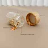 Bambu Kapaklı 15ml Cam Saklama Şişesi - Nafoe Etiketli - 11