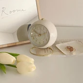Retro Nordic Tarzı Alaşım Öğrenci Gece Lambalı Çalar Saat - Zümrüt - 11