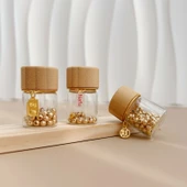 Bambu Kapaklı 15ml Cam Saklama Şişesi - Nafoe Etiketli - 8