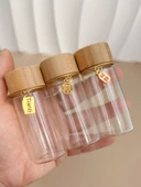 Bambu Kapaklı 15ml Cam Saklama Şişesi - Nafoe Etiketli - 5