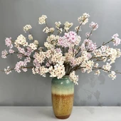Yapay Armut Çiçeği Dalı - Tatlı Armut Çiçekleri Beyaz (90cm) - 3