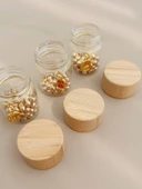 Bambu Kapaklı 30ml Cam Saklama Şişesi - Bereket Etiketli - 3