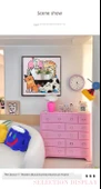 Çizgi Film Hayvan Dopamin Ayna Dekoratif Asma Tablo - Pet Donuts -1, 30x30cm, Erişilebilir Lüks Altın Alüminyum Alaşımlı Çerçeve - 12