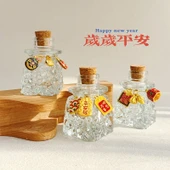 Bambu Kapaklı 30ml Cam Saklama Şişesi - Bereket Etiketli - 9