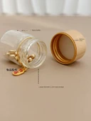 Bambu Kapaklı 30ml Cam Saklama Şişesi - Bereket Etiketli - 4