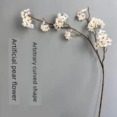 Yapay Armut Çiçeği Dalı - Tatlı Armut Çiçekleri Beyaz (90cm) - 2