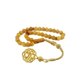 Pigado 1000 Ayar Gümüş Püsküllü Litvanya Damla Kehribar Tesbih thumbnail 1