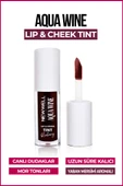 NEW WELL Aqua Wine Lip & Cheek Tint Yaban Mersini Aromalı 6 ML - 1