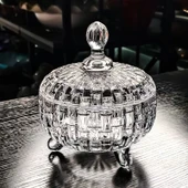 Gece Lambalı Cam Tütsü Taş Saklama Kutusu - Yeşil Kristal 100g - 2