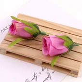 Yapay Lale Çiçek Başı - Ham İpek - Turuncu Kalp thumbnail 4