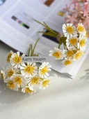 Mini Yapay Çiçek Buketi - Açık Mor Mini Gümüş Taç Çiçekleri - 6