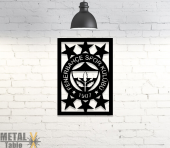Fenerbahçe Logo Dekoratif Lazer Kesim Tablo - 1