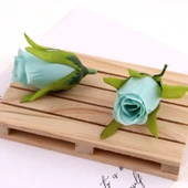 Yapay Lale Çiçek Başı - Ham İpek - Turuncu Kalp thumbnail 12