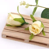 Yapay Lale Çiçek Başı - Ham İpek - Turuncu Kalp thumbnail 8