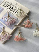 Mini Yapay Çiçek Buketi - Açık Mor Mini Gümüş Taç Çiçekleri - 4