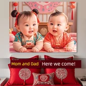Bebek Hamilelik Poster Duvar Stickerı - Ejderha ve Anka Kuşu 70x100cm - 11