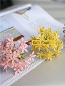 Mini Yapay Çiçek Buketi - Açık Mor Mini Gümüş Taç Çiçekleri - 3