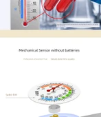 İç Ortam Termometre Higrometre - Krem Beyaz Asılı (Geliştirilmiş) thumbnail 10