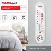 İç Ortam Termometre Higrometre - Krem Beyaz Asılı (Geliştirilmiş) thumbnail 1