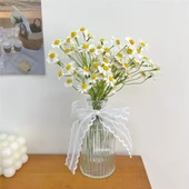 Dikey Desenli Cam Vazo - Yükseklik 14cm - 12