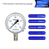 304 Paslanmaz Çelik Basınç Ölçer Y100 - 0-1.6mpa 16kg - 1
