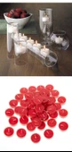 Romantik Tealight Mum - Şeffaf Beyaz Çay Mumu - 8