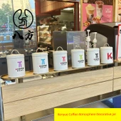 Beyaz Dekoratif Kahve Kutusu - Pembe Logolu - 3