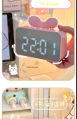 Çok Fonksiyonlu Masa Saati - Alarm, Ayna, Bluetooth Hoparlör - Beyaz 1200mA + Fiyonklar - 10