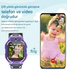 Watch Kameralı GPS Takipli Akıllı Çocuk Saati SIM Kartlı Ortam Dinleme iPhone Huawei Android iOS 8 9 Yeşil - 3