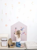 Çocuk Odası Manyetik Duvar Sticker - 33*25 Açık Pudra Sütlü Çay Yama 2 Adet - 2
