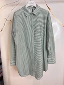 ZİNCİR İŞLEME DETAYLI ÇİZGİLİ GÖMLEK - 2