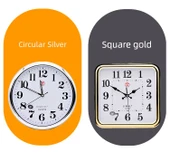 Minimalist Sessiz Duvar Saati - 12 inç - 53114 Altın Ev ve Geyik 30cm - 12